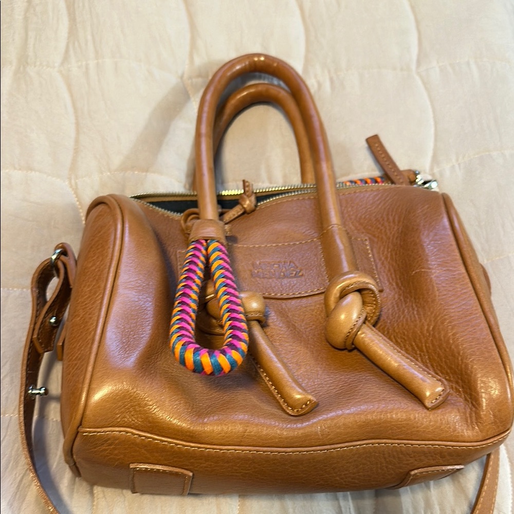 Brown Leather Satchel with Elegant Design